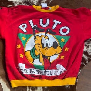 Vintage Disney Ringer Pluto Sweatshirt